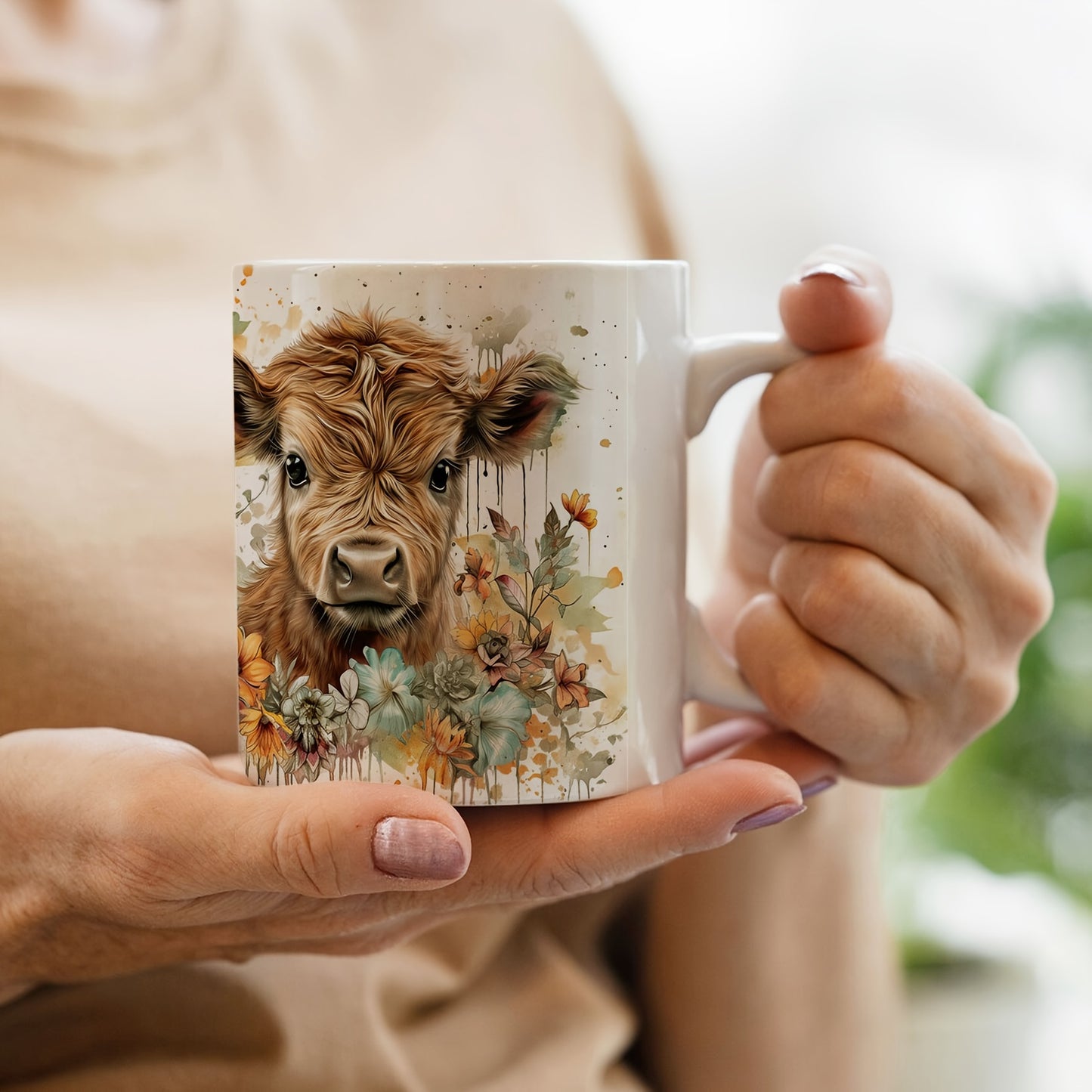 Highland Cow Ceramic Mug