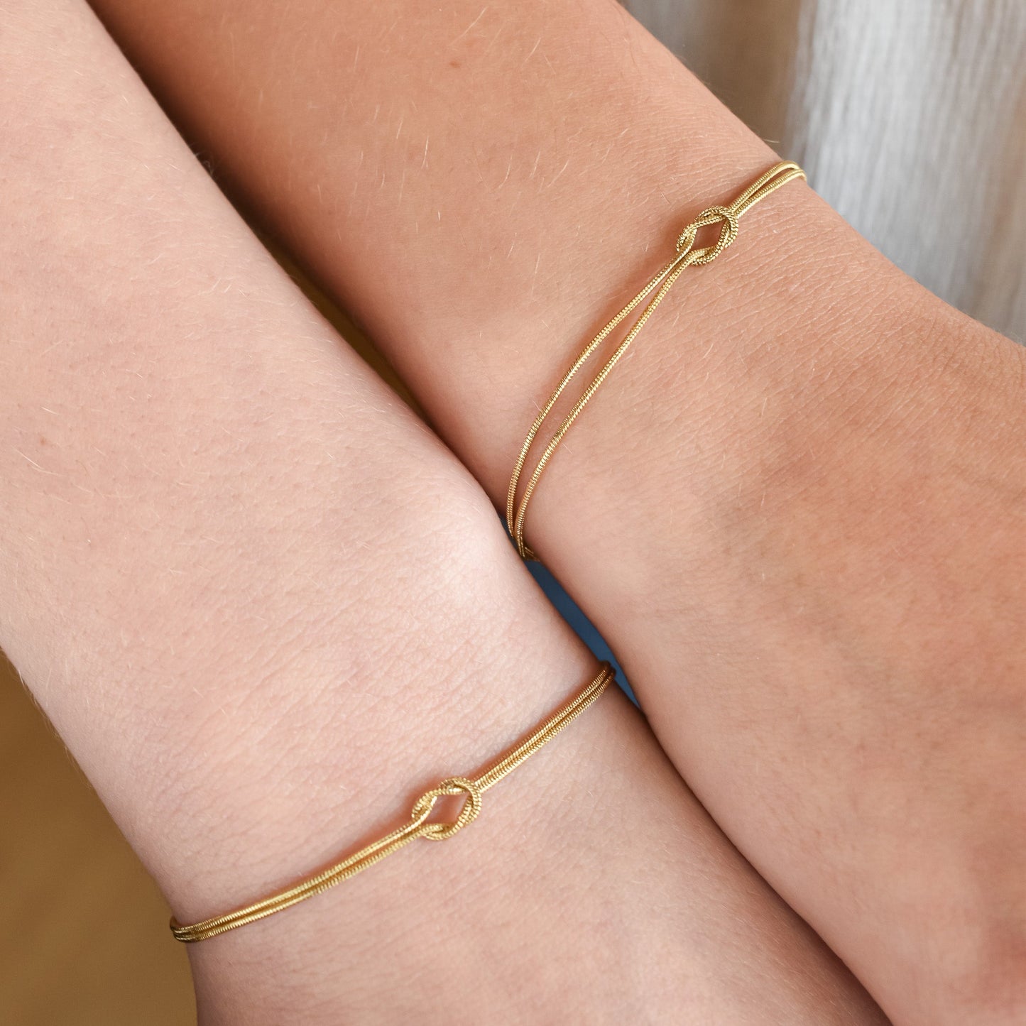 Bracelet Set with Connected Knot