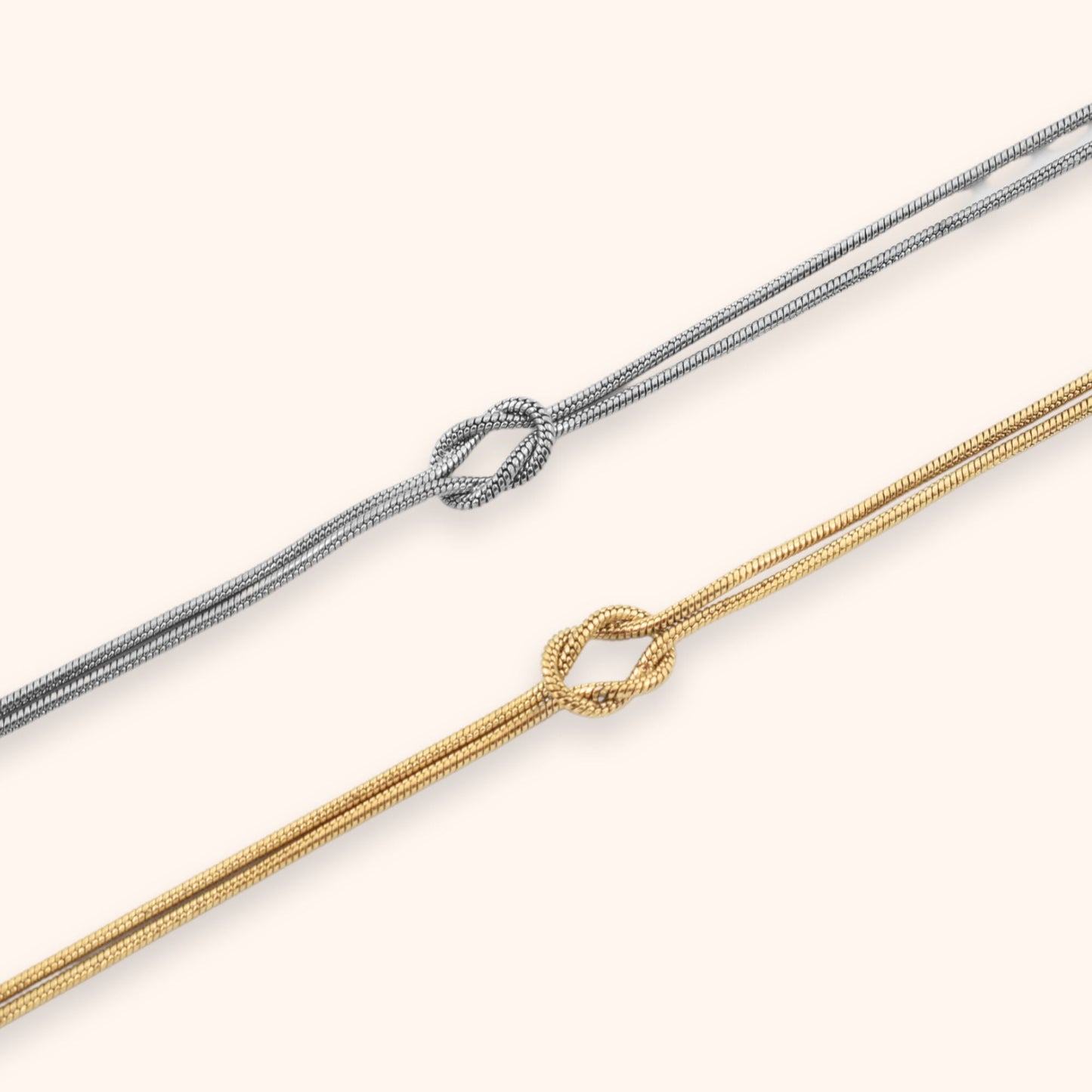 Bracelet Set with Connected Knot