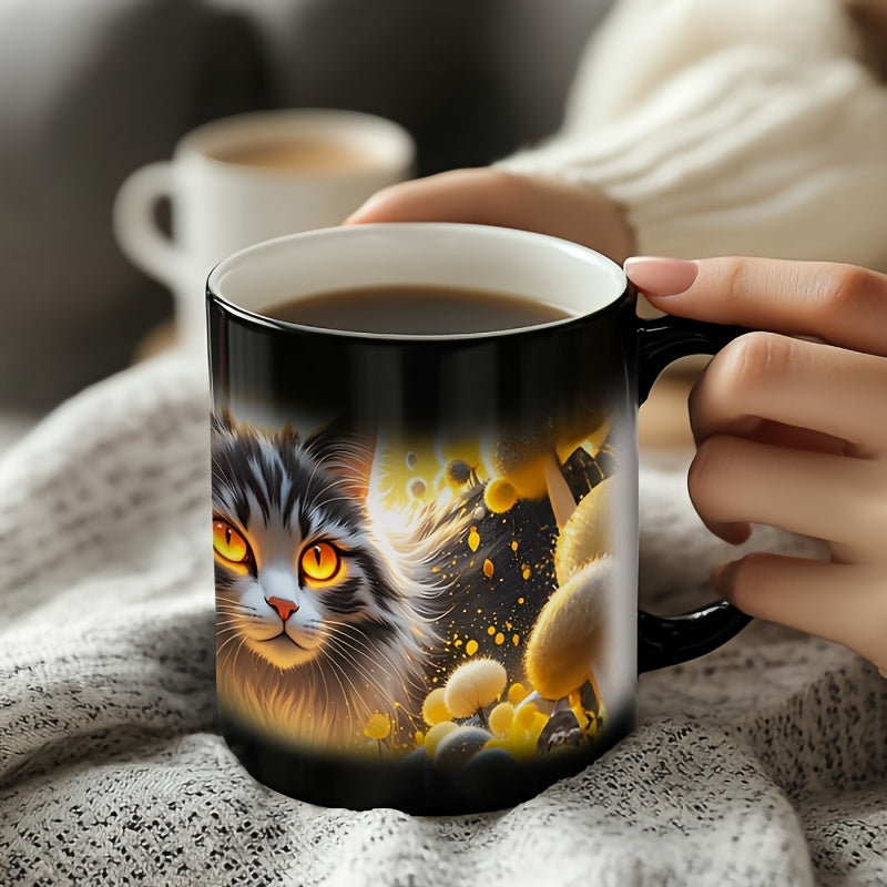 Color-Changing Cat Coffee Cup