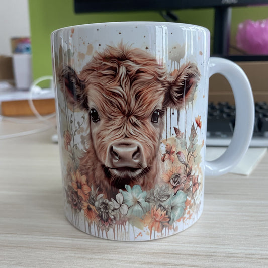 Highland Cow Ceramic Mug