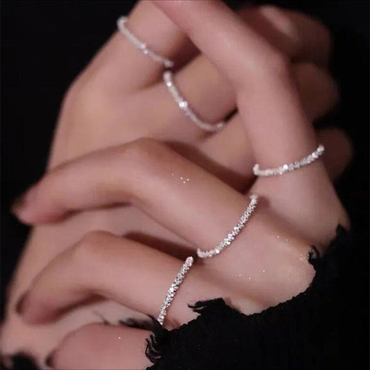 Shimmering Silver Star Ring