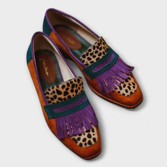 Fallon – Leopard Print Brown Loafers
