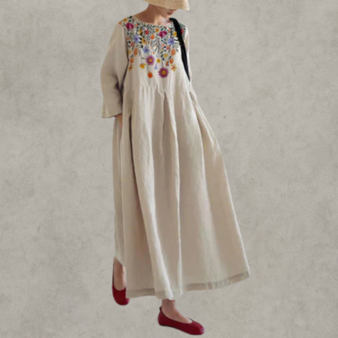 Elarinne™ | Patchwork Dress with Pockets