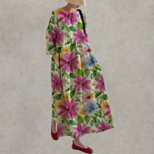 Virelia™ | Patchwork Dress with Pockets