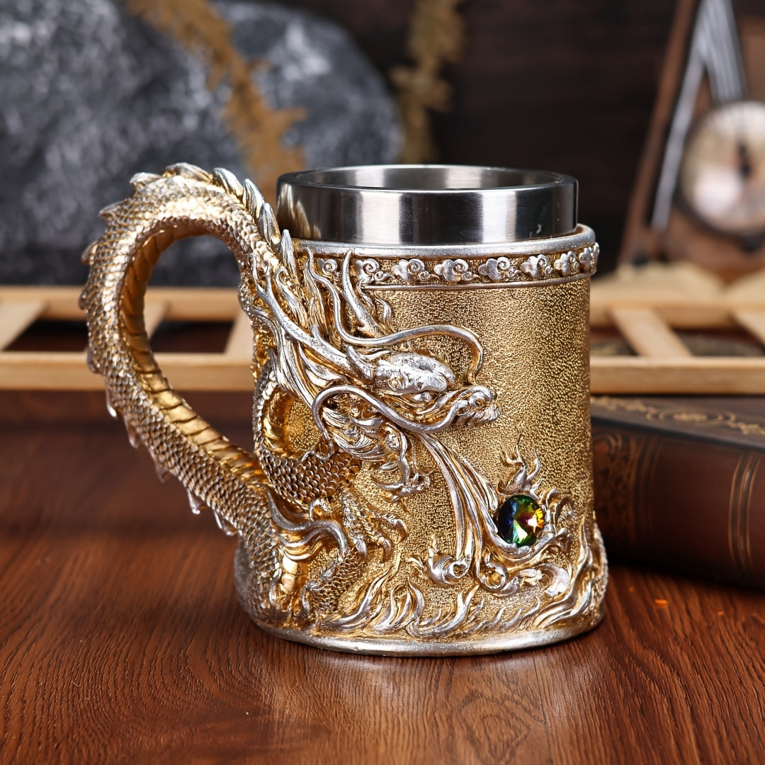 Dragon Stainless Steel Beer Mug