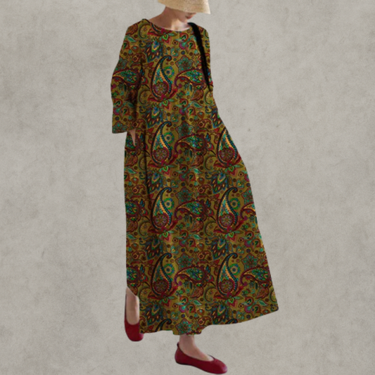 Quendra™ | Patchwork Dress with Pockets