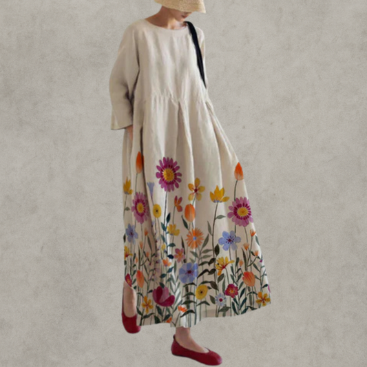 Caliana™ | Patchwork Dress with Pockets