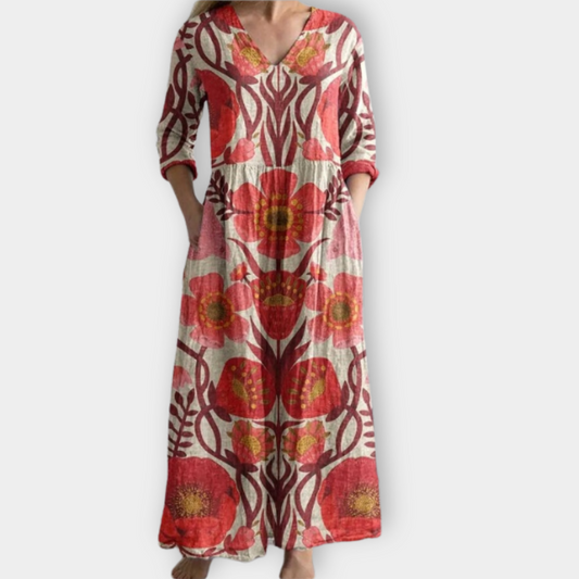 Adelgundis | Soft premium fabric boho maxi dress