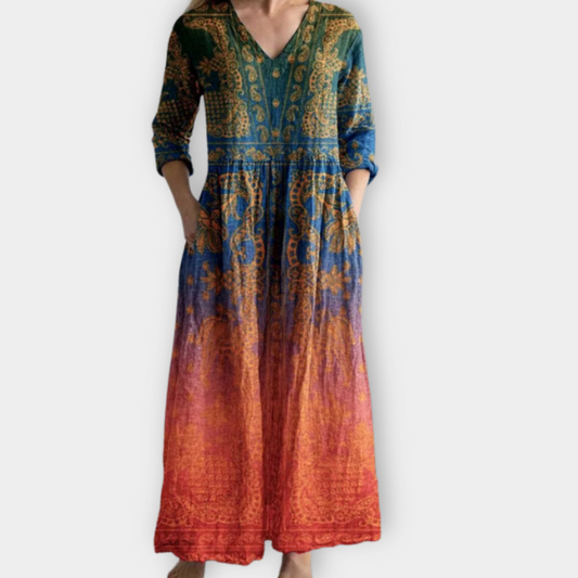 Demetria | Soft premium fabric boho maxi dress