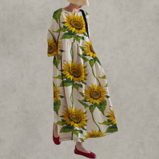 Lyzelle™ | Patchwork Dress with Pockets