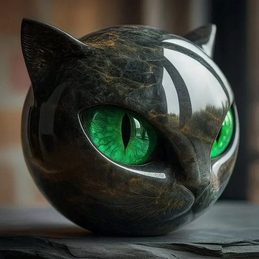 ZyxCharm – Mystic Black Cat Head Sculpture