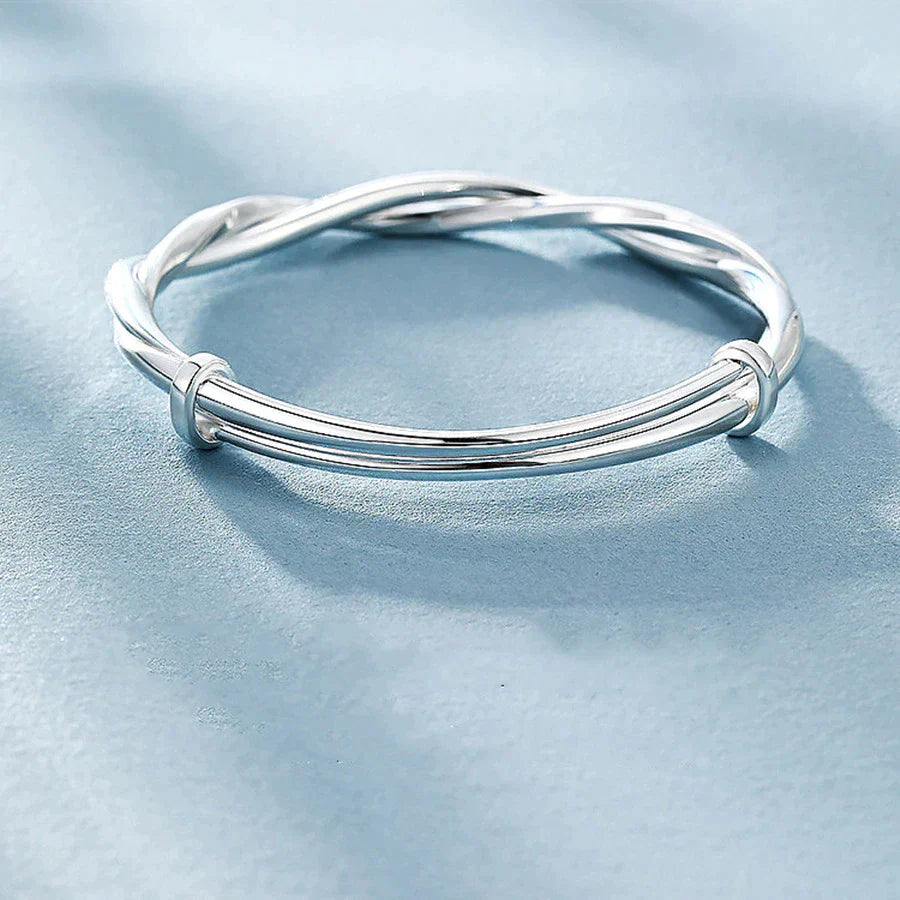 Elegant Braided Silver Bracelet