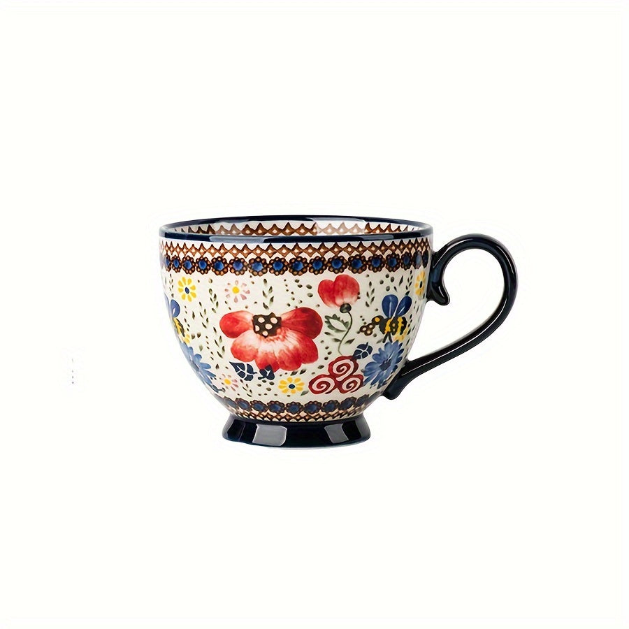 Bohemian Floral Breakfast Mug