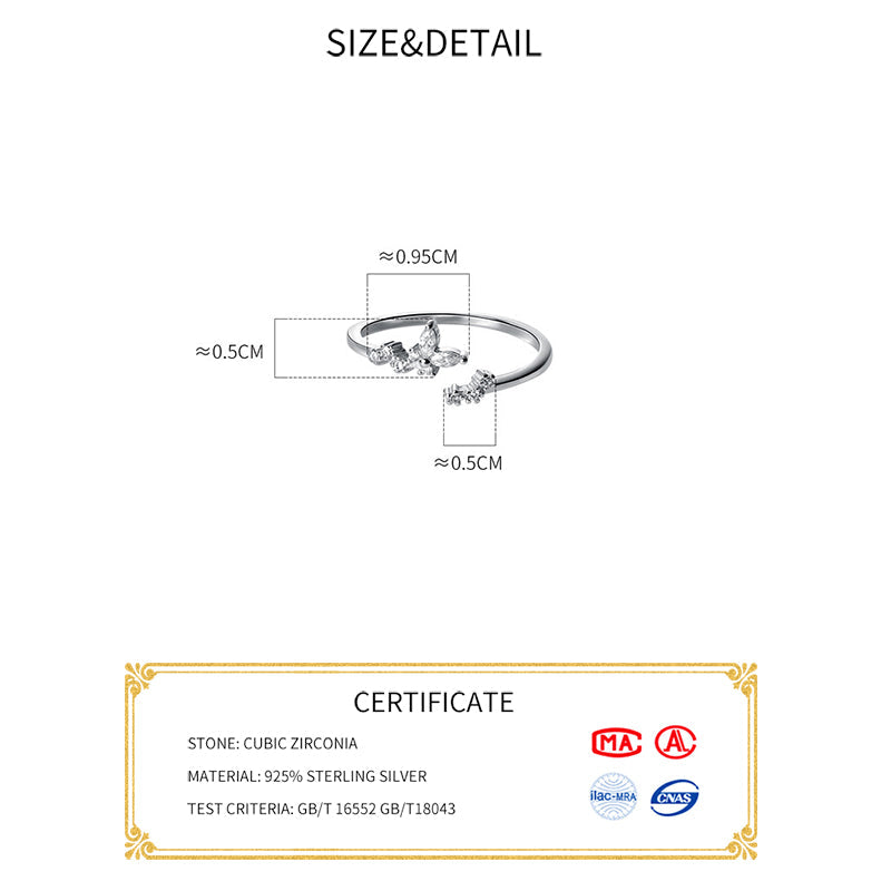 Delicate Silver Ring Adorned with Zirconia