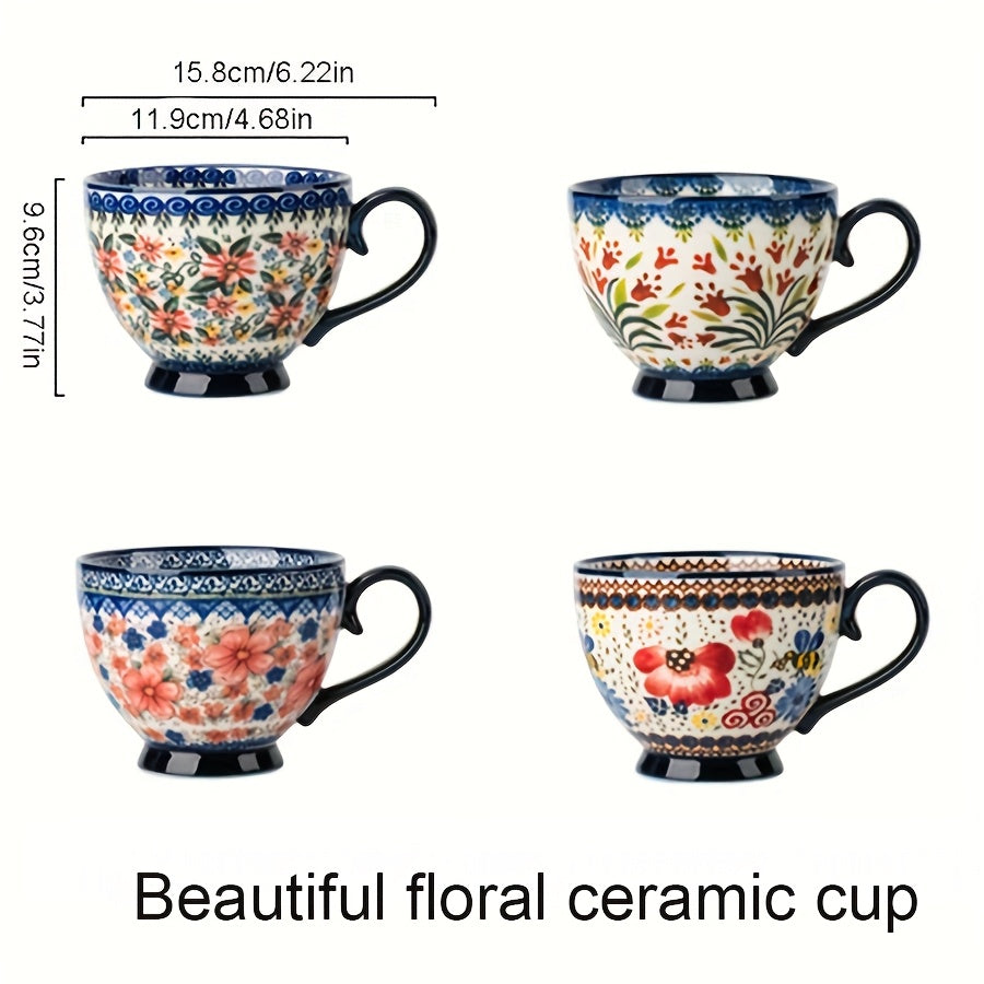 Bohemian Floral Breakfast Mug