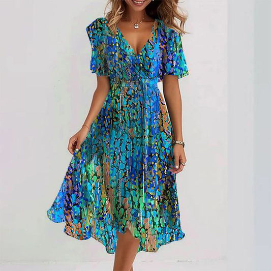 Light Blue Midi Dress in Sapphire