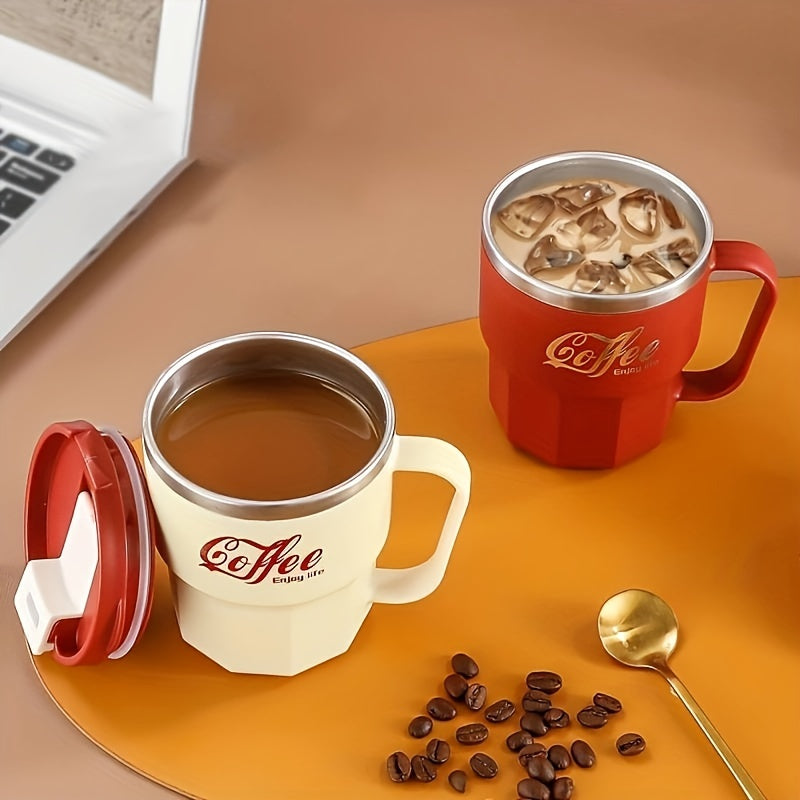Double-Wall Coffee Mug with Lid