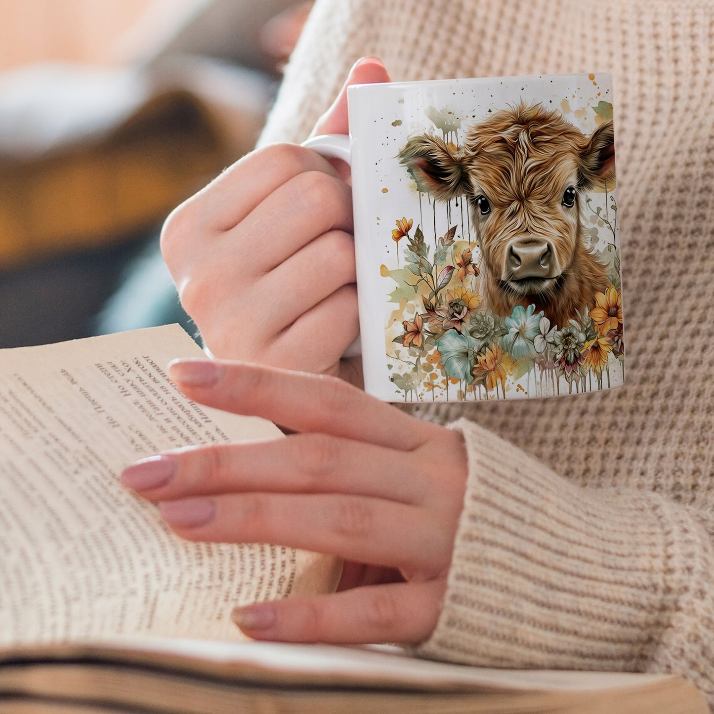 Highland Cow Ceramic Mug