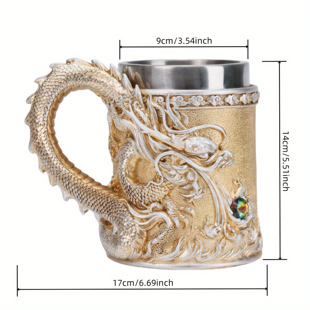 Dragon Stainless Steel Beer Mug
