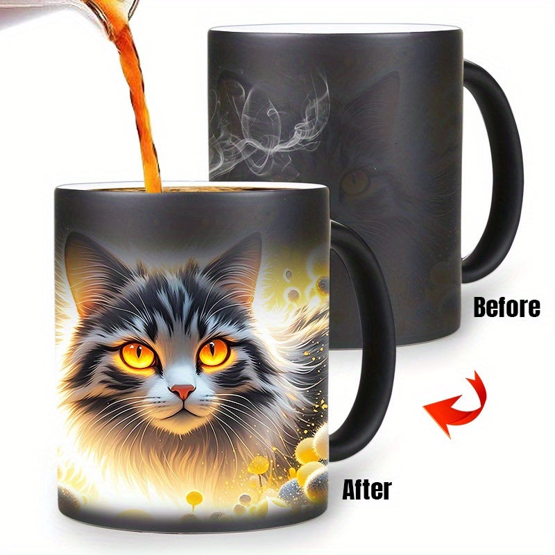 Color-Changing Cat Coffee Cup