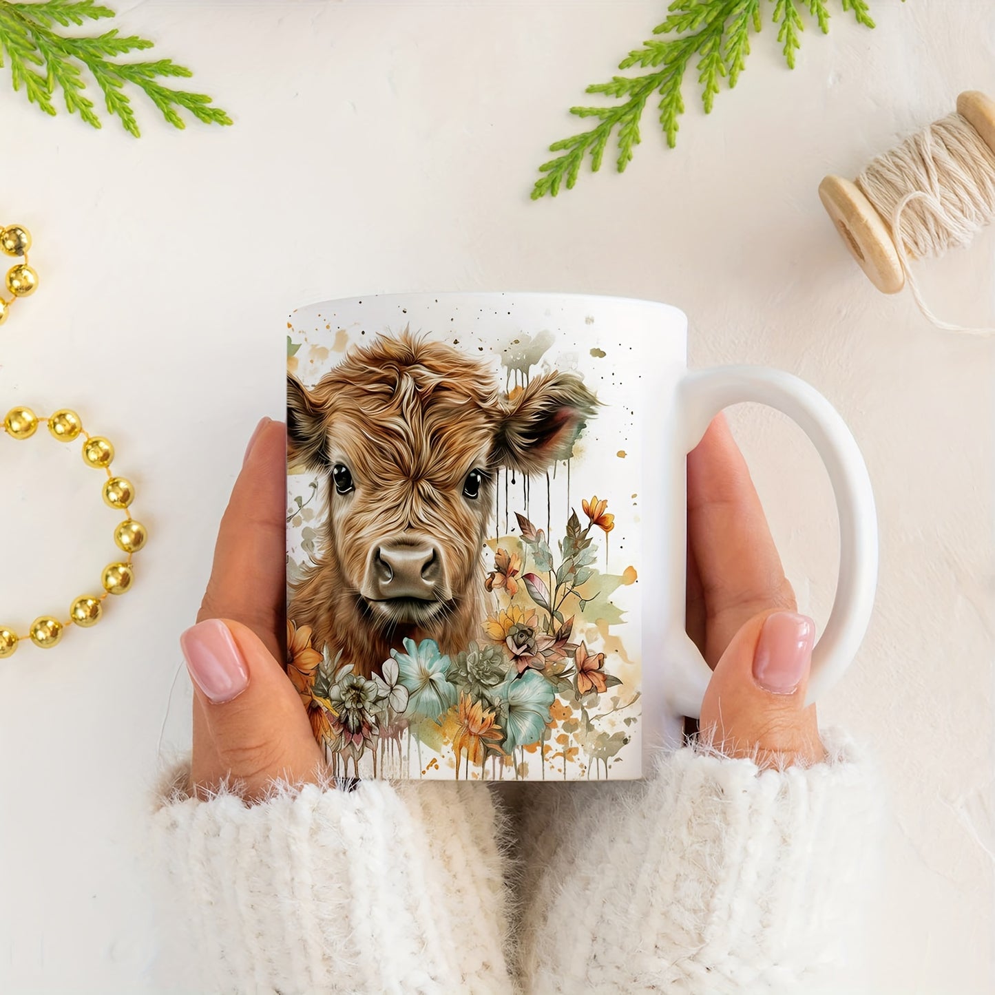 Highland Cow Ceramic Mug