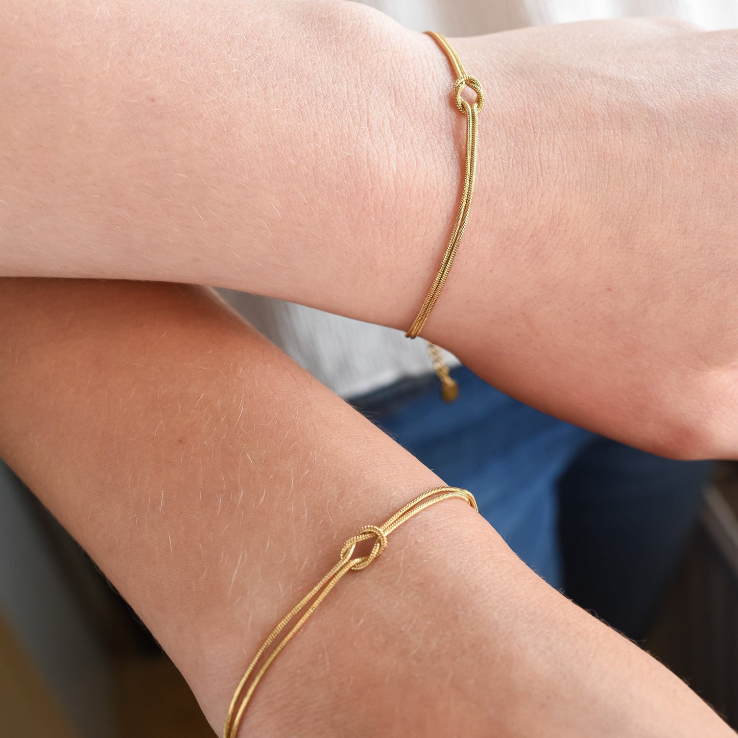 Bracelet Set with Connected Knot