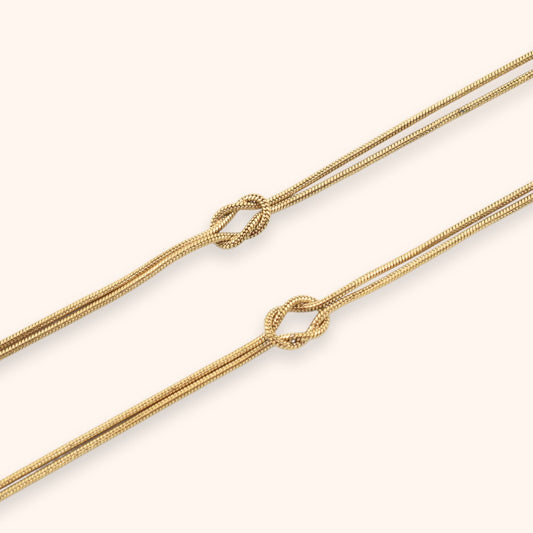 Bracelet Set with Connected Knot