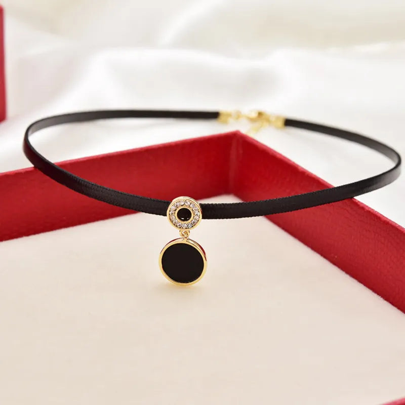 Geometric Crystal Pendant Necklace