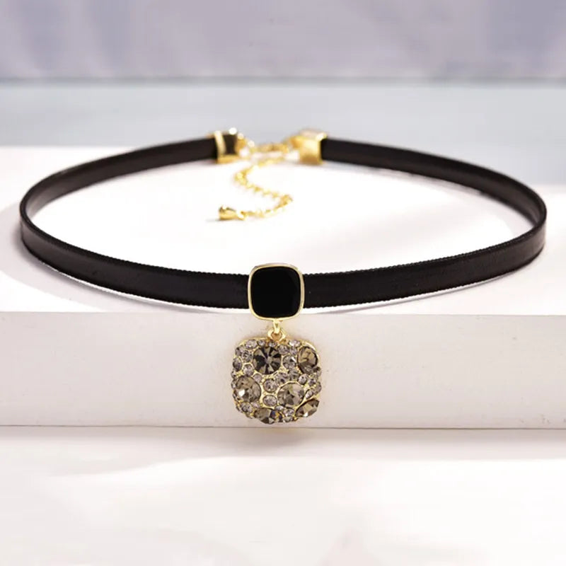 Geometric Crystal Pendant Necklace