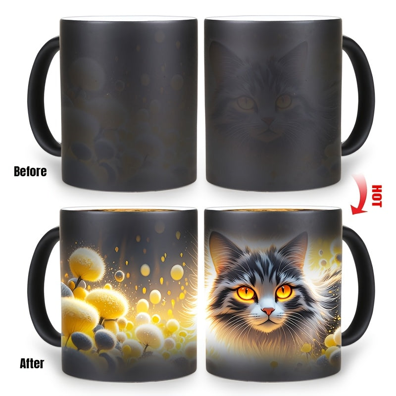 Color-Changing Cat Coffee Cup