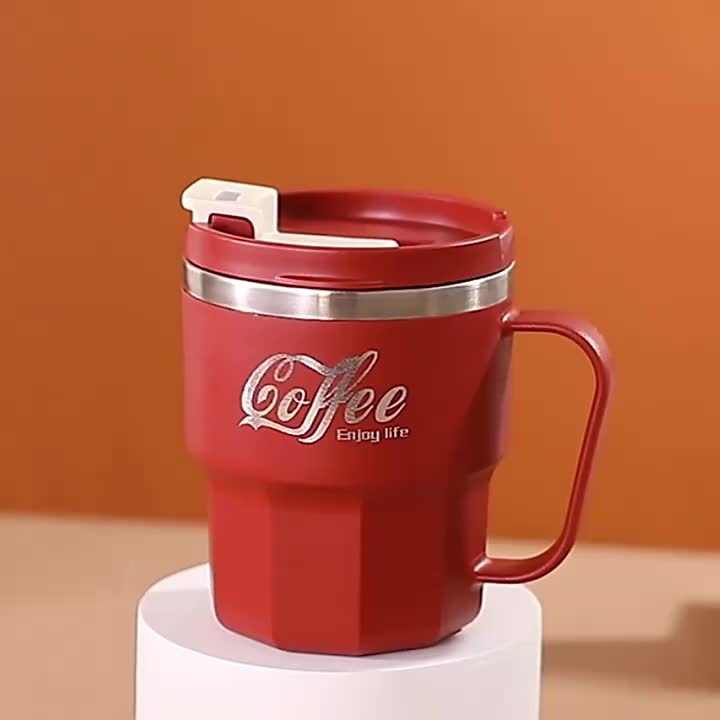 Double-Wall Coffee Mug with Lid