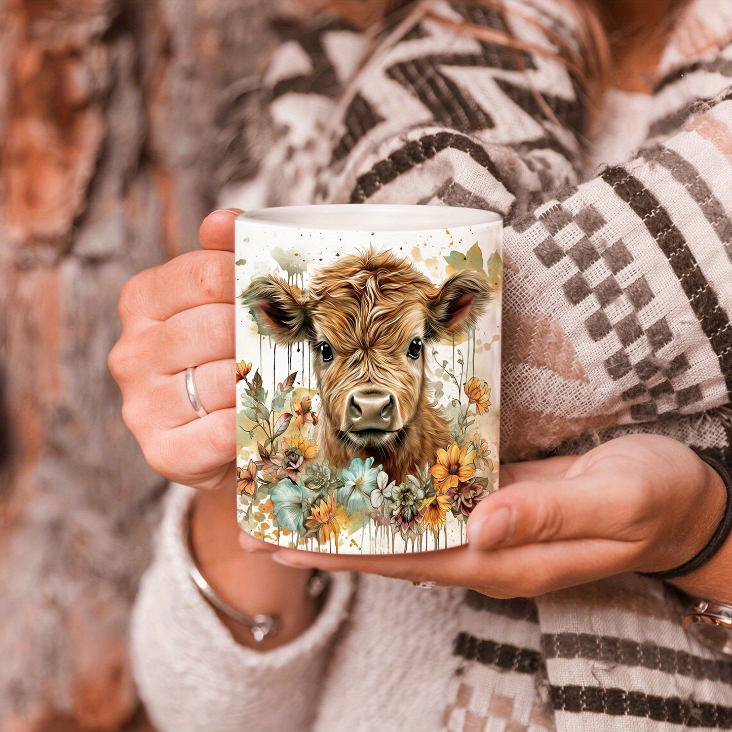 Highland Cow Ceramic Mug