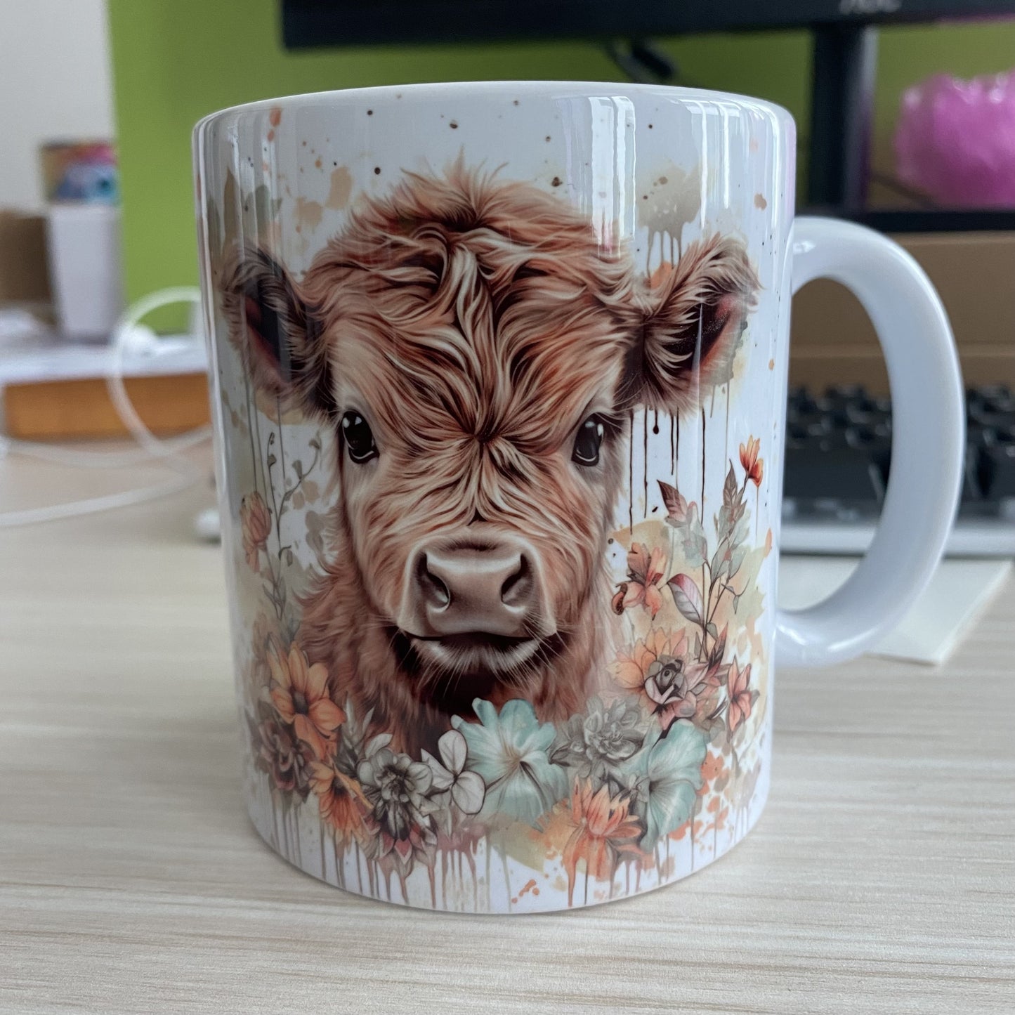 Highland Cow Ceramic Mug