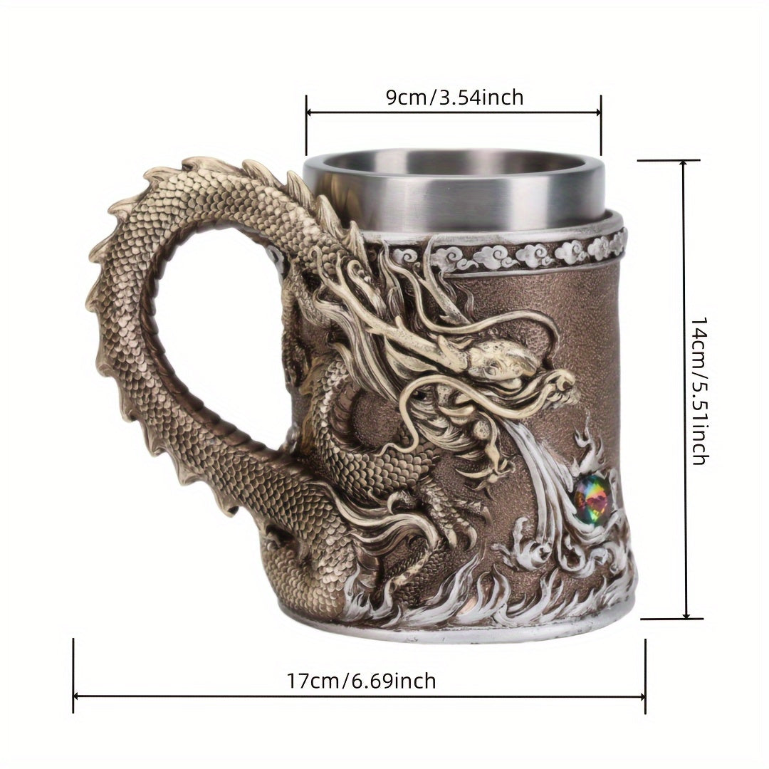 Dragon Stainless Steel Beer Mug
