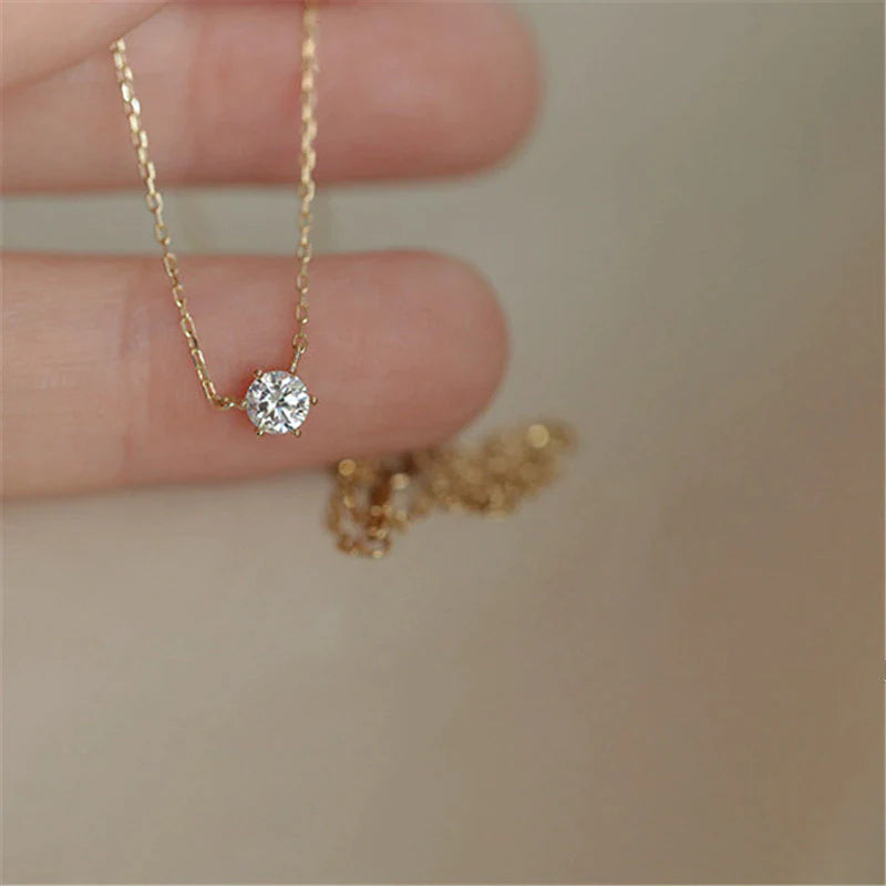 Radiant Zirconia Necklace | One-of-a-Kind Shiny Design