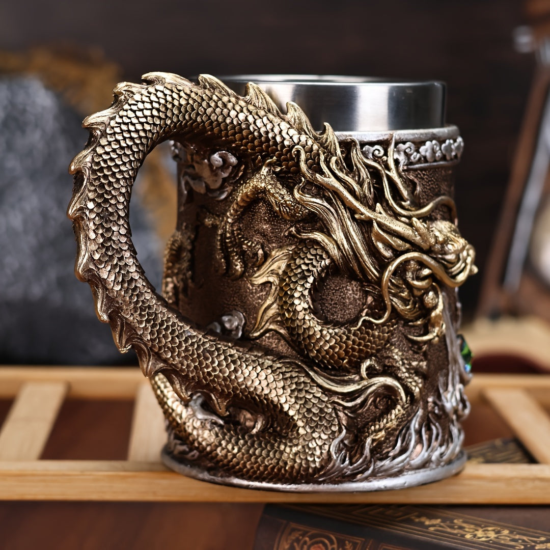 Dragon Stainless Steel Beer Mug