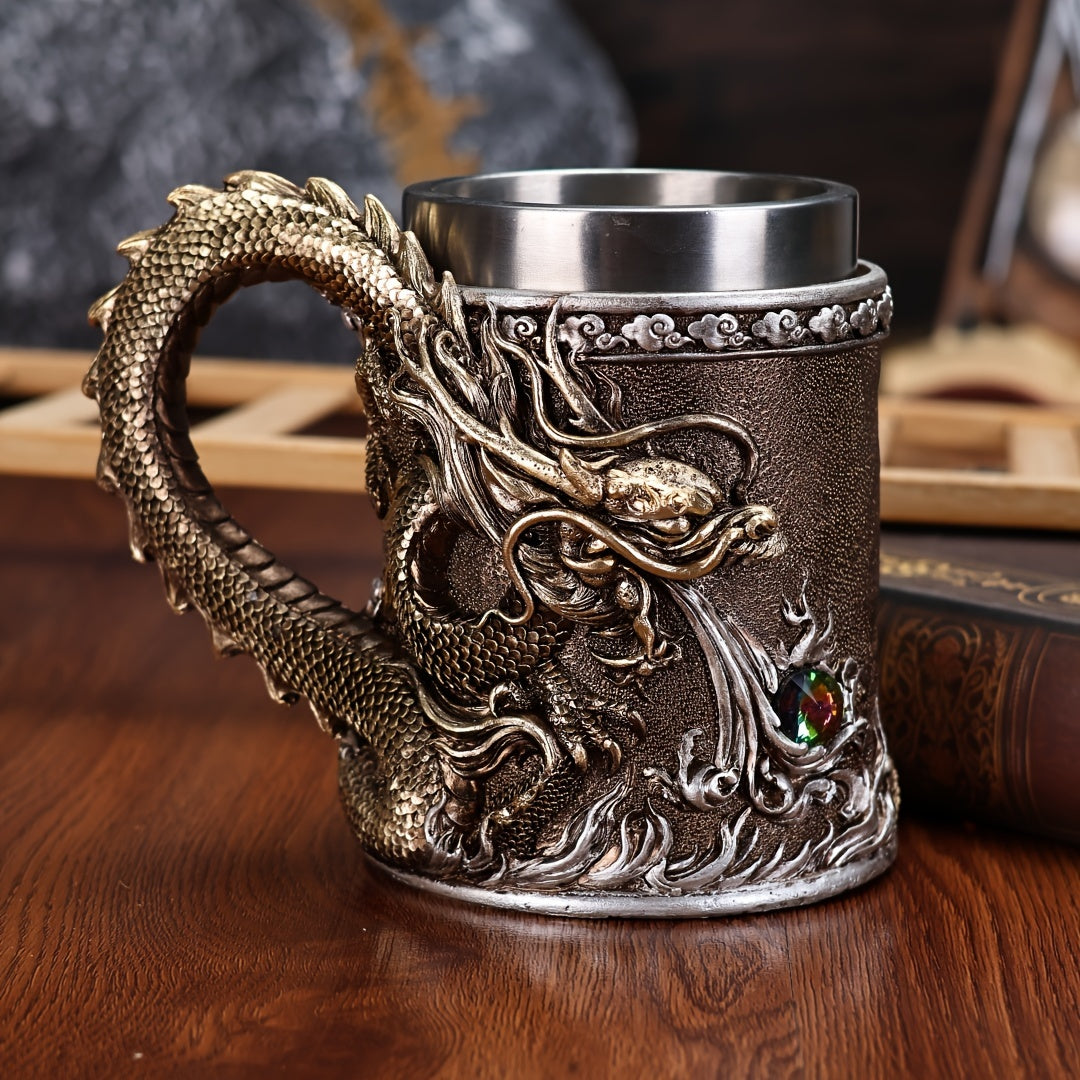 Dragon Stainless Steel Beer Mug