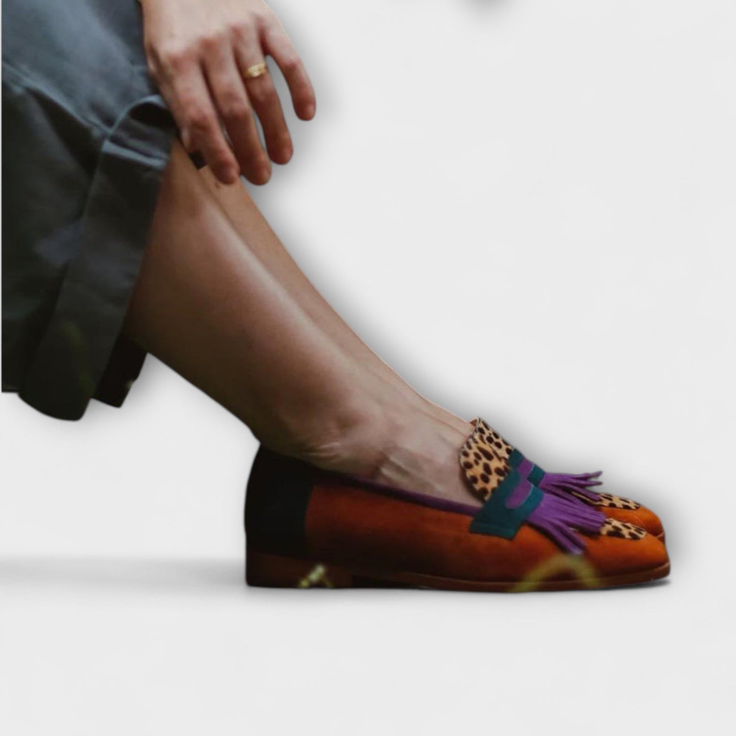 Fallon – Leopard Print Brown Loafers