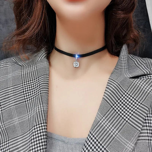 Geometric Crystal Pendant Necklace
